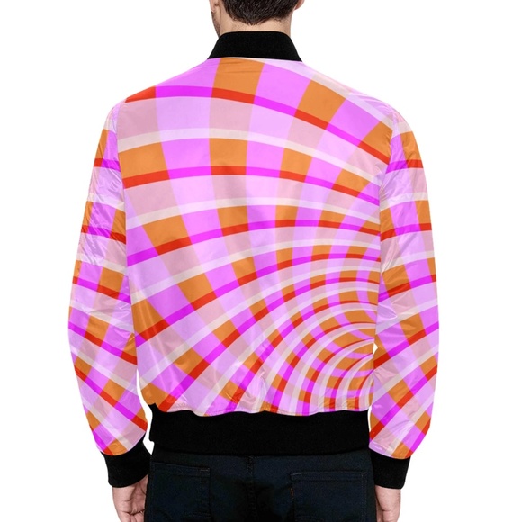 Men's Harlow & Lloyd Violet Orbital Quilted Bomber Jacket - Size S - Never Worn - Picture 2 of 5